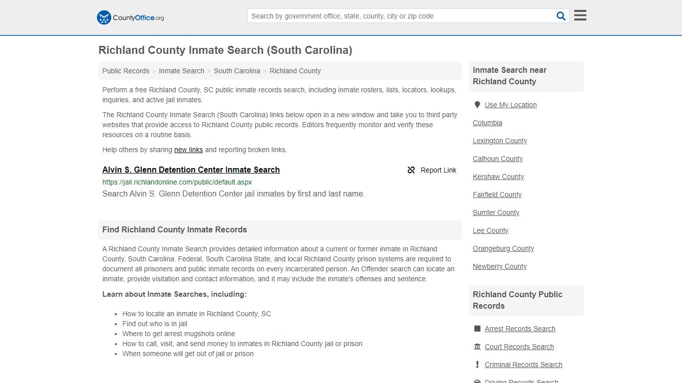 Inmate Search - Richland County, SC (Inmate Rosters ...